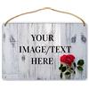Oudrspo Cartelli vintage in legno personalizzati per esterni Aggiungi la tua immagine/testo Regalo da appendere Decorazioni per la casa Cartello personalizzato Man Cave Cartelli per garage Cartello di benve