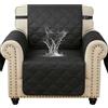Ystyle Copripoltrona 1 Posto Con Braccioli Universale, Nero | Copridivani Trapuntato Con Tasche, Copridivano Antigraffio Gatto Cani, Copri Divano Salvadivano Antimacchia Antiscivolo