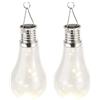 Lunartec lampadina solare: Set di 2 Lampada LED solare, in forma di lampadina, 3 LED bianco caldo (lampada a, lampade solari a forma bulbo, senza fili)