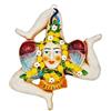 sicilia bedda - Trinacria Siciliana in Ceramica - Varie Decorazioni - Prodotto Artigianale con gangio da Parete (12 CM, Limoni)