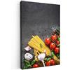 MuchoWow© Quadri Camera Da Letto Stampe Da Parete Quadro Su Tela Moderni | 20x30 cm - Decorazioni Murali Soggiorno Foto Quadretti Ingresso CasaCucina - Pasta - Erbe - Pomodoro - Spezie - Rustico