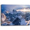 Printerland Quadri Moderni PAESAGGIO MONTAGNA Montano Quadro moderno da Parete XXL grande Stampa su tela Canvas Decorazione Murale muro Soggiorno Arredo Camera da letto Cucina (19, 50x70 cm)