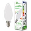 greenandco Lampadina a filamento LED IRC 90+ smerigliata E14 3W (equivalente 28W) 300lm 2700K (bianco caldo) 360° 230V AC Vetro, forma de vela, nessun sfarfallio, non dimmerabile