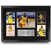HWC Trading FR A3 LeBron James Lakers Regali Stampati Autografo Firmato Presentazione Display Per Gli Appassionati Di Basket Memorabilia - A3 Incorniciato