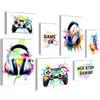 Novart Quadros - Completamente Pronto Da Appendere - Immagini - Console di gioco Giocatore - 7 Pezzi Set Moderni - N038771a