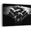 ARTTOR Quadro su Tela 70x50 cm Stampe da Parete Bianco e Nero Persone - 4960 | Chitarra Musicista Musica Quadro Decorativo 1 pezzo Soggiorno Camera da Letto Arte da Parete Decorazione da Parete ARTTOR