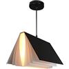 Mjsdjof Lampada a sospensione a libro, lampade a sospensione a forma di libro in metallo con paralume in tessuto + rivestimento in acrilico, lampadari decorativi per librerie, lampada a sospensione mo