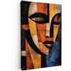 MuchoWow© Quadro Su Tela Grandi Dimensioni Quadri Moderni Soggiorno Stampa | 80x120 cm - Di Foto Decorazione Camera Letto Da Parete Con Cornice Dipinti Astratto - Ritratto - Blocchi Di Colore