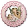 F.LLI BONELLA Fratelli Bonella | Quadro in legno dell'angelo con lanterna per bambina con preghiera Angelo di Dio 12x12 cm | Made in Italy