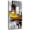 Printerland Quadro Moderno Soggiorno Verticale Astratto Shabby chic Industrial Quadri moderni da Parete grande Stampa su tela Canvas Decorazione Murale muro Arredo Camera letto Cucina (40x70 cm, Giallo)