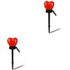 Stebela 2 Set di Forniture per illuminazione a LED a forma di cuore con luce solare da giardino