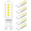 H.W.S Lampada LED G9 4W 400 lumen no sfarfallio sostituzione lampadine 40W lampada alogena Angolo fascio 360° non dimmerabile confezione da 6(6000K)