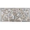 Lupia - Quadro moderno MONDIE' poster su legno con lamina argento cm 31x66 ALBERO ABBRACCIO MIX capezzale, soggiorno, camera da letto, Albero della Vita, Amore e Famiglia
