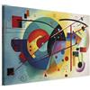 murando - Quadro Moderno Acustico per Soggiorno, Kandinsky 120x80cm | Chiodi Inclusi, 1 Pezzo, Quadri Moderni Grandi, Pannelli Fonoassorbenti Decorativi, Composizione VIII, Stile AI