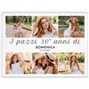 Maverton Quadro con foto, stampa personalizzata, pazzi 30, 30 x 40 cm | foto e scritte personalizzate, tela con fotografie grande o piccola, pensiero originale donna per compleanno