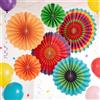 Sunbeauty, set da 6 ventagli di carta velina, decorazione per feste, matrimoni, compleanni, 21 cm, 31 cm, 42 cm Bunt