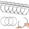 GUOYOU 30 Pezzi Ruggine Anelli per Tende, Diametro Interno 25mm | Tende Metallo, Robusti Durevoli Apribili Anelli Bastone Tenda Appesi per Tendaggi Doccia Aste Tendaggi (Argento)
