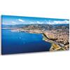 Wallazz Quadro su Tela Sicilia - Quadri Moderni Soggiorno - Palermo, Catania, Messina, Siracusa, Trapani - Stampa su Tela Canvas HD - Quadro Moderno Soggiorno 50x150 cm