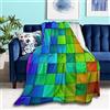 ODHHGDF Comoda coperta per letto, divano, compatibile con blocchi colorati arcobaleno, coperte e copriletti in flanella leggera, coperta in microfibra per adolescenti, ragazzi e ragazze