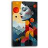 Printerland Quadro Moderno Soggiorno Verticale Profilo Volto Donna Quadri moderni di tela canvas da Parete XXL grande Stampa su tela Camera da letto Decorazione Murale muro Arredo Cucina (5, 40x70 cm)