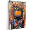 MuchoWow© Quadri Moderni Soggiorno Poster Da Parete Decorazioni Muro | 80x120 cm - Salotto Quadro Grande Foto Con Cornice Stampe Su Tela Camera Da LettoTelevisione - Graffiti - Uomo - Colori