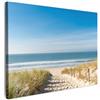 MuchoWow© Quadro Moderno Soggiorno Decorazioni Da Parete Quadri Su Tela Da | 40x30 cm - Salotto Grandi Foto Con Cornice Stampe Su Tela Camera Da LettoSpiaggia - Mare - Duna - Sabbia - Estate