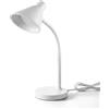 TEK ONE Tecnologia Lampada da Tavolo LED 4,5W con Collo Flessibile Orientabile | 280 Lumen 4000K Luce Naturale | 14 LED SMD 2835 | Lampada Scrivania Studio Lettura Ufficio Comodino | Base Stabile | Nero/Bianco