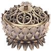 Agatige Porta bruciatore di incenso Vintage Lotus, Mini Porta Cono di incenso Ciotola Porta bruciatore in Metallo Salvia per Decorazione Home Office Feng Shui(Bronzo)