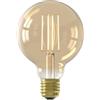 CALEX Lampadina LED E27, G95, Filamento Vintage, Oro, Dimmerabile | Un bagliore caldo e decorativo con filamento dritto visibile, ideale per portalampade e lampade aperte