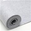 LUPATDY Rotolo di feltro, 40 cm x 150 cm, venduto al metro, spessore 4 mm, tappetino in feltro, per fai da te, borsa per patchwork, cucito, artigianato, decorazione, grigio chiaro