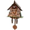 yikmid Orologio a cucù tradizionale della Foresta Nera, orologio da parete vintage a forma di casa, funzionamento a batteria, con campanello, per hotel, uffici, soggiorno, camera da letto, cucina