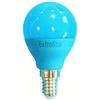 LAMPADA Trade Shop - LAMPADA LAMPADINA A LED E14 4W 60 LUMEN GLOBETTO E14 COLORATA LUCE AZZURRO BLU -