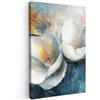 MuchoWow© Quadro Camera Da Letto Quadri Soggiorno Decorazione Parete Quadri | 80x120 cm - Moderni Su Tela Stampe Foto Con Cornice Quadretti PosterFiori - Bianco - Oro - Arte - Astratto - Astratti