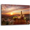 Printerland Quadro Moderno VINO PAESAGGIO ALBA Quadri moderni Cucina Ristorante PUB su tela da Parete XXL grande Stampa su tela canvas Sala Pranzo Decorazione Murale muro Arredo (50x70 cm, 2)