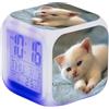 Blissbuilt Sveglia per Bambini con Display LED,Sveglia da Comodino per Bambini Data,Ora,Temperatura,Lampada Cubo Sveglia Digitale Carina Bambini per Bambini,Bambini e Ragazze,Studenti (Modello Gatto)