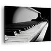 ARTTOR Quadro su Tela 70x50 cm Stampe da Parete Bianco e Nero Musica - 5231 | Pianoforte Quadro Decorativo Piccolo 1 pezzo Soggiorno Camera da Letto Arte da Parete Decorazione da Parete ARTTOR