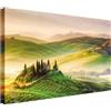 Wallazz Quadri Moderni Soggiorno Paesaggio di campagna, Fiori - 100% Made in Italy - Stampa su Tela - Quadro Camera da Letto - Qualità Artigianale - 70x140cm