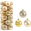 Generic 24 palline di Natale ornamenti per albero di Natale, infrangibili, decorazioni per albero di Natale, palline medie da appendere, blu, 6,3 cm x 24 pezzi, oro
