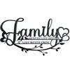 JUMRHFAN Decorazione da parete in metallo - Segno di famiglia in ferro battuto dove inizia la vita, l'amore non finisce mai - Decorazione per la casa appesa per soggiorno, camera da letto