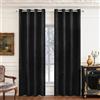 Ystyle Tende Oscuranti per Interni 2 Pezzi, 140x280 CM, Nero | Tende con Anelli Velluto Moderne, Tenda Termica Isolante Freddo e Caldo, Curtains Ideali per Camera da Letto e Soggiorno