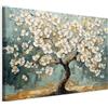 murando - Quadro Moderno Camera da Letto, Fiori Primaverili Tronco 60x40cm | Chiodi Inclusi, 1 Pezzo, Stampa su Tela, Murale Arte, Resistenti Allo Sbiadimento, Produzione Europea