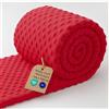 Amazinggirl Minky Tessuto al Metro 1 M x 160 cm Peluche Poliestere - Stoffa da Cucire Morbidissima per Coperte Copriletti Pupazzi Accessori Pelle Delicata Oeko Tex Rosso