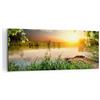 ARTTOR Quadri Moderni su Tela 120x50 cm Stampe da Parete Paesaggi Ponti - 3914 | Ponte Lago Quadro Decorativo Grande 1 pezzo Soggiorno Camera da Letto Arte da Parete Decorazione da Parete ARTTOR