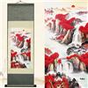 Newscz Arte murale asiatica, rotolo di seta, pittura, paesaggio, poster artistico, rotolo verticale, decorazione domestica asiatica per soggiorno, immagine murale, 91,4 x 30,5 cm