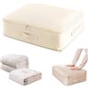 Zykra Organizer per Compressione Scatole per Vestiti 52x42x30 cm | Super Salvaspazio, Manico Rinforzato, Grande Capacità, Per Piumoni, Vestiti, Coperte, Cambio Stagione