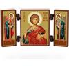 NKlaus - San Pantaleone - Trittico di icone cristiane - Pantelejmon Celitel - Legno d'altare itinerante 36181