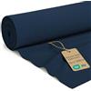 Amazinggirl Velluto a Coste al Metro Tessuto con Costine 1 M x 140 cm - Stoffa per Rivestimento Divano Fodera Cuscini Sedie Tende Rinnovare Mobili Resistente Oeko Tex Blu marino
