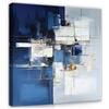 WallArena Stampe su tela 80x80 cm | Quadro astratto da parete in blu, stampa su tela, immagine su tela, dimensioni: 80x80 cm (LxA) - pezzo unico su tela.