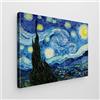 Giallobus - Quadro - Vincent Van Gogh - Art Van Gogh - Tela Standard - 70x50-01 - Notte stellata - Pronto da appendere - Quadri moderni per la casa