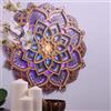 Pelinuar Nordterm Mandala Yoga Room Night Light, Lampada da parete Mandala Multistrato Laser Cut intagliato LED Elegante Mandala Hanging MDF Panels Decorazione della lampada (mandala)